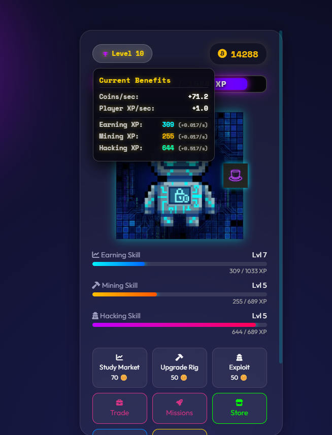 Crypto Gotchi Main Interface